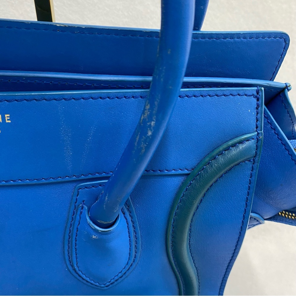 Celine Blue Luggage Tote - Picture 2 of 12